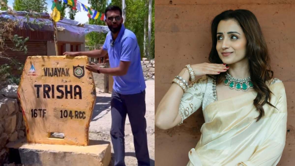 ಲಡಾಖ್ ಗಡಿಯಲ್ಲಿ ಪತ್ತೆಯಾಯ್ತು ‘ವಿಜಯಕ್ ತ್ರಿಷಾ’ ಗ್ರಾಮ - ಸೋಷಿಯಲ್ ಮೀಡಿಯಾದಲ್ಲಿ ನಟಿ ತ್ರಿಷಾ ಕೃಷ್ಣನ್ ಬೋರ್ಡ್ ವೈರಲ್!!